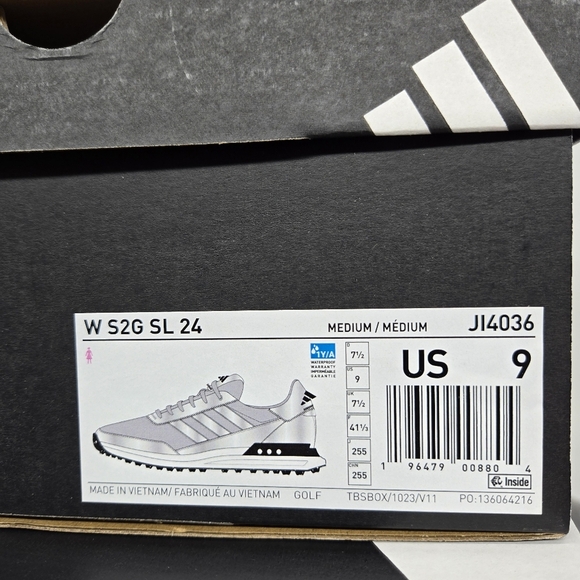 New adidas S2G 24 Spikeless Golf Grey Silver Metallic Women's Shoes Size 9 - Picture 8 of 8